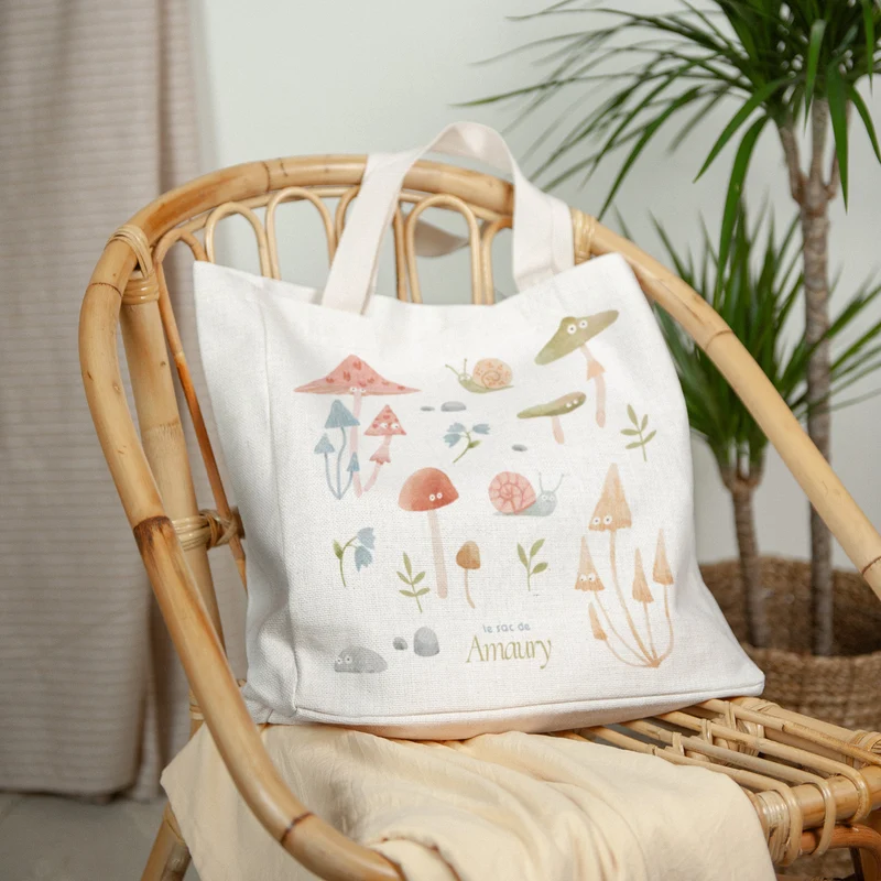 Tote bag Naissance Anse en toile Le petit monde de la forêt