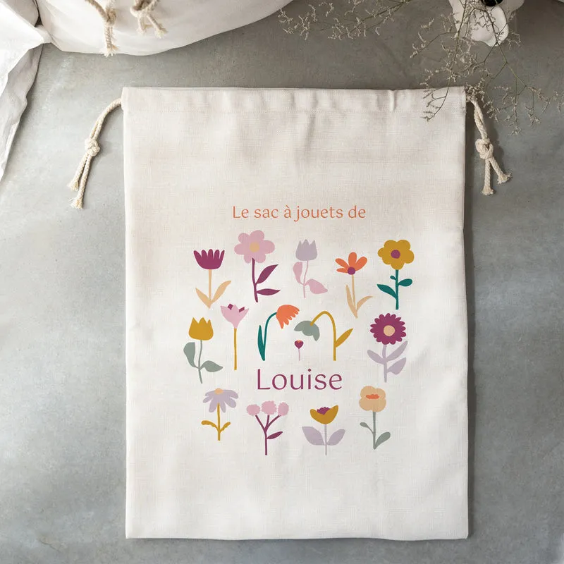 Sac de rangement Naissance Grand format Cœur en fleur