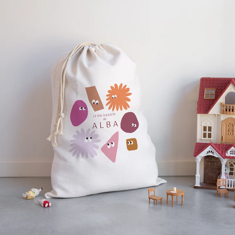 Sac de rangement Naissance Grand format Les zigotos roses