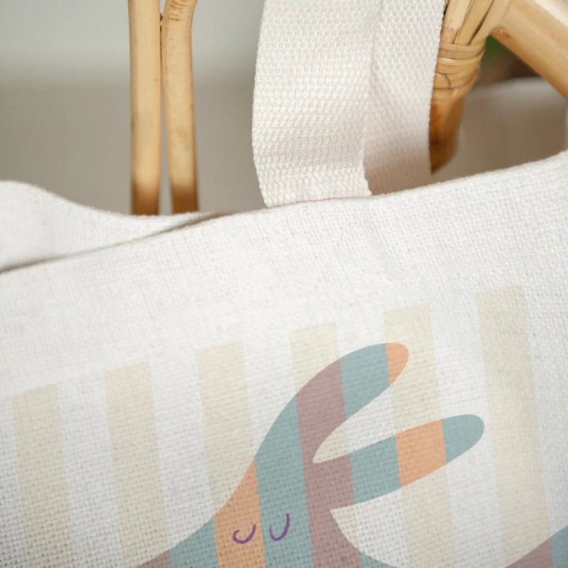 Tote bag Anse en toile Bestiole à rayures