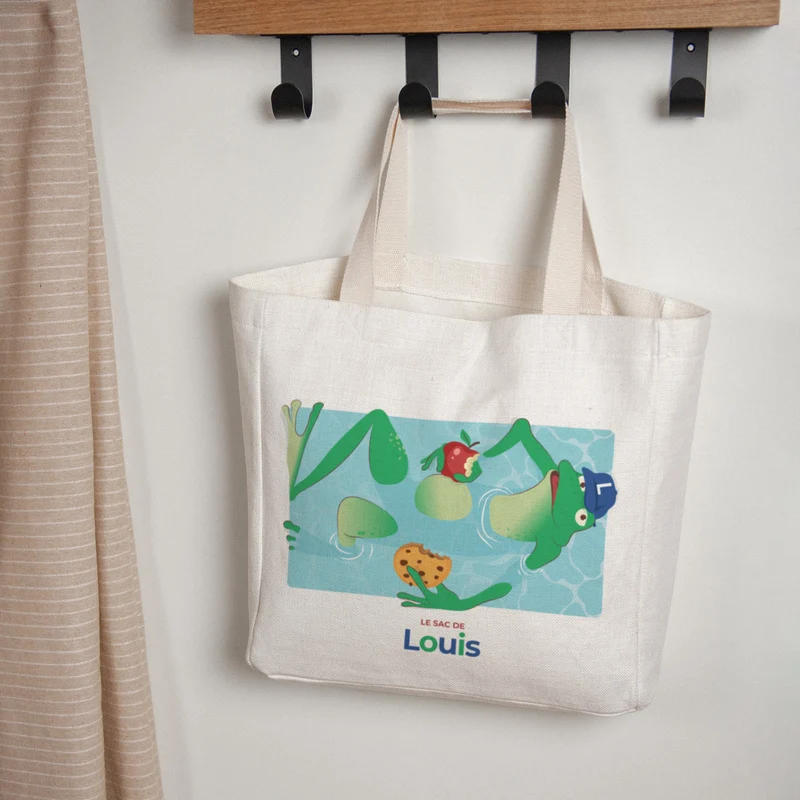Tote bag Anse en toile Cool frog box