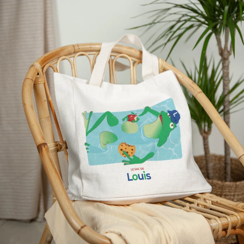 Tote bag Anse en toile Cool frog box