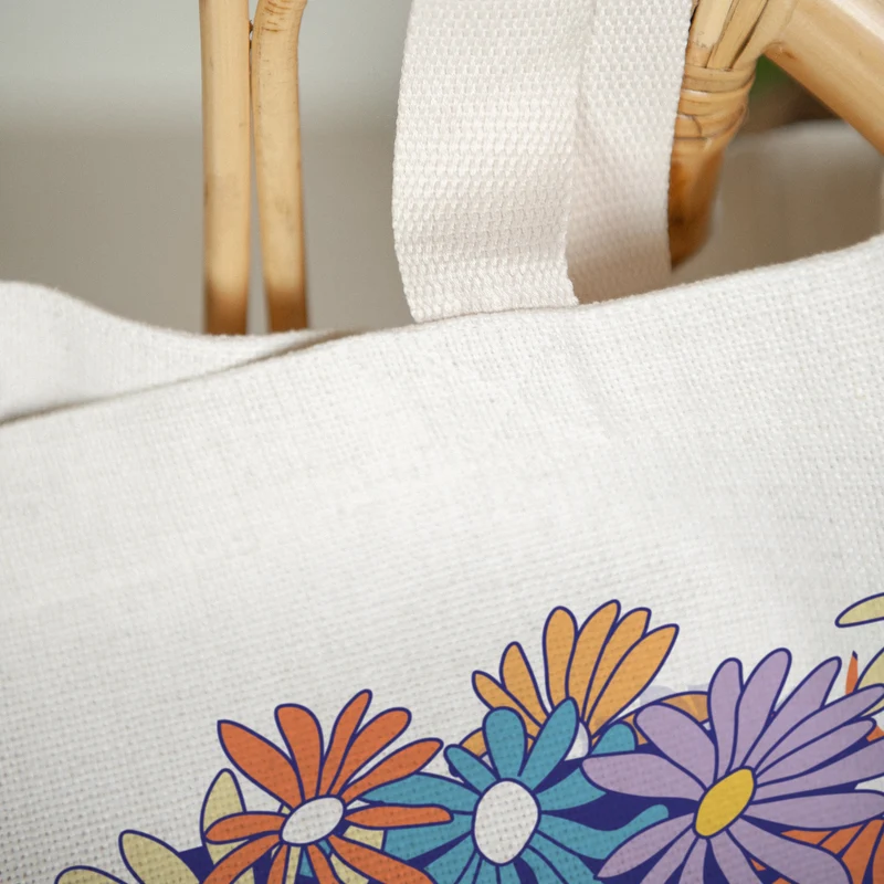 Tote bag Anse en toile Goûter fleuri