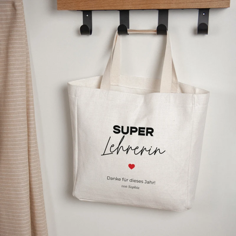 Tote bag Objets Anse en toile Merci Maîtresse III