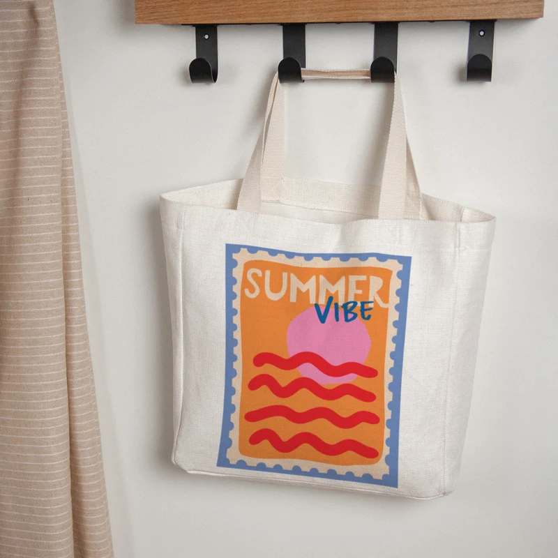 Tote bag Objets Anse en toile Summer vibe