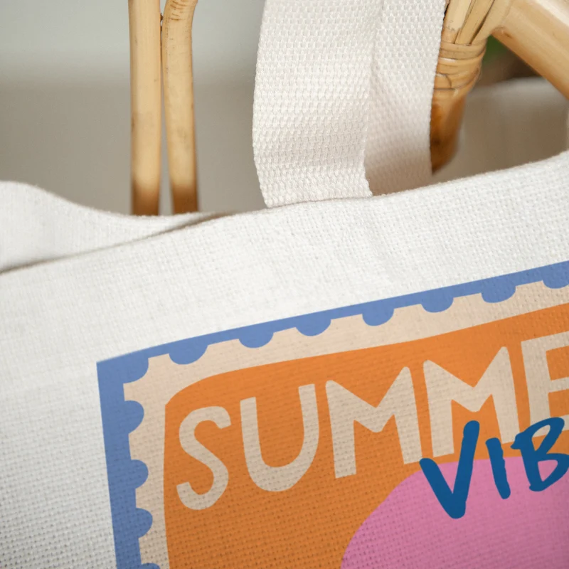 Tote bag Objets Anse en toile Summer vibe