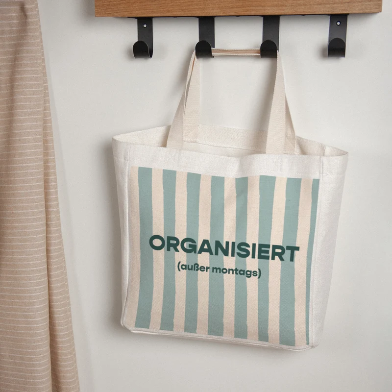 Tote bag Objets Anse en toile Organisée
