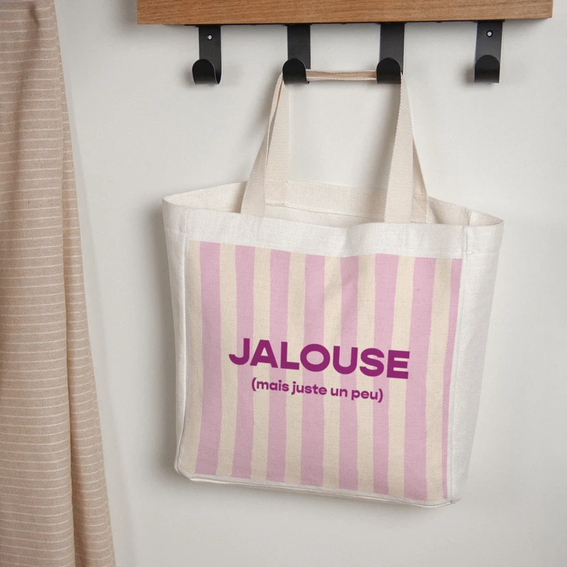 Tote bag Objets Anse en toile Jalouse