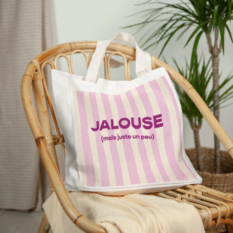Tote bag Objets Anse en toile Jalouse