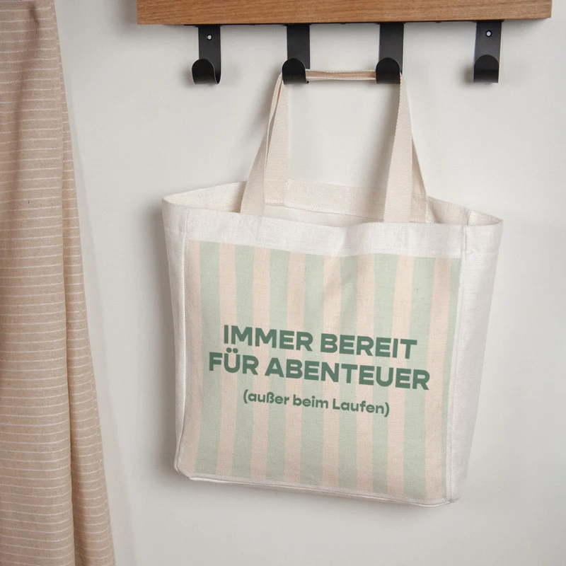 Tote bag Objets Anse en toile Toujours partante