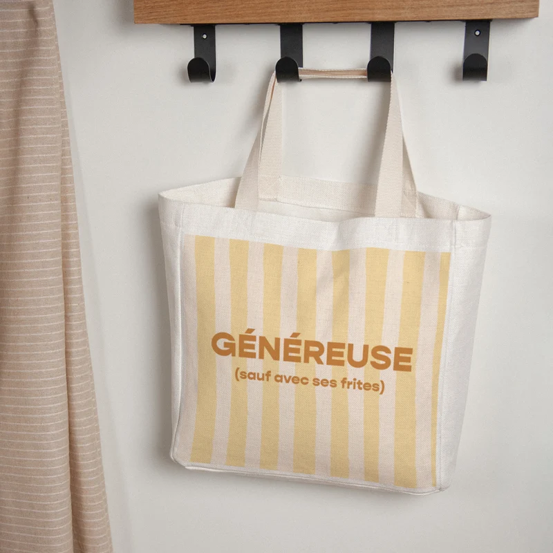 Tote bag Objets Anse en toile Généreuse