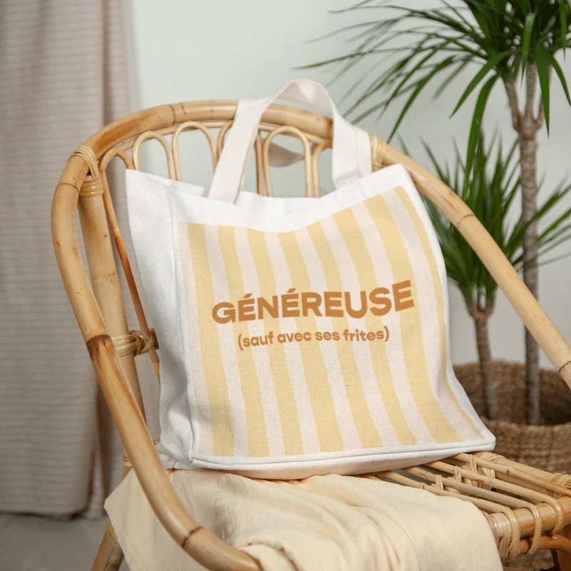 Tote bag Objets Anse en toile Généreuse