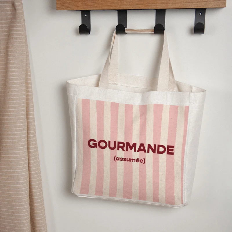 Tote bag Objets Anse en toile Gourmande