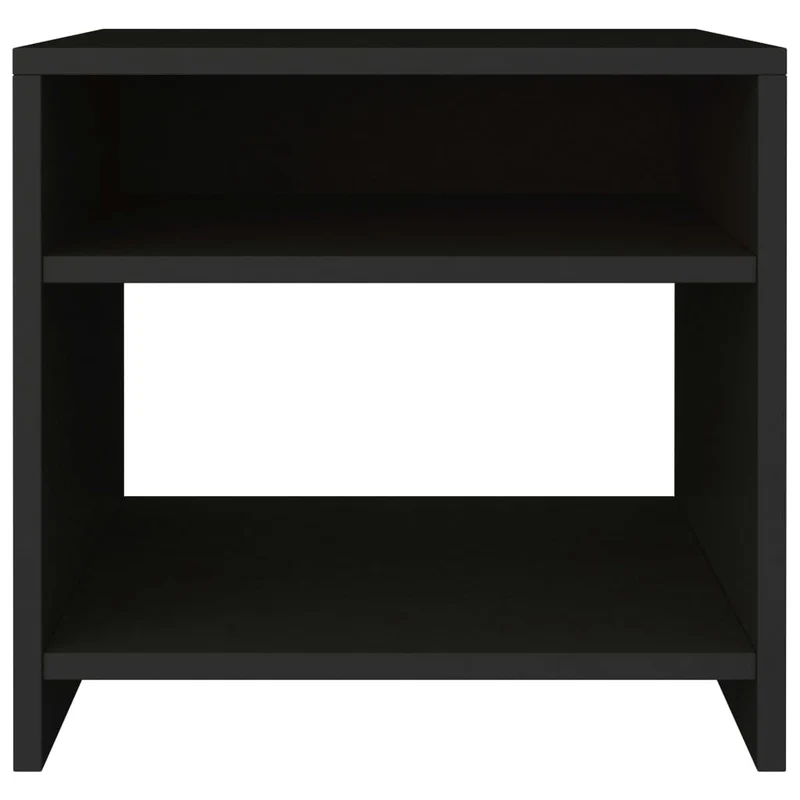 Table de chevet avec compartiment ouvert 40 x 30 x 40 cm bois d'ingénierie noir DEC034392