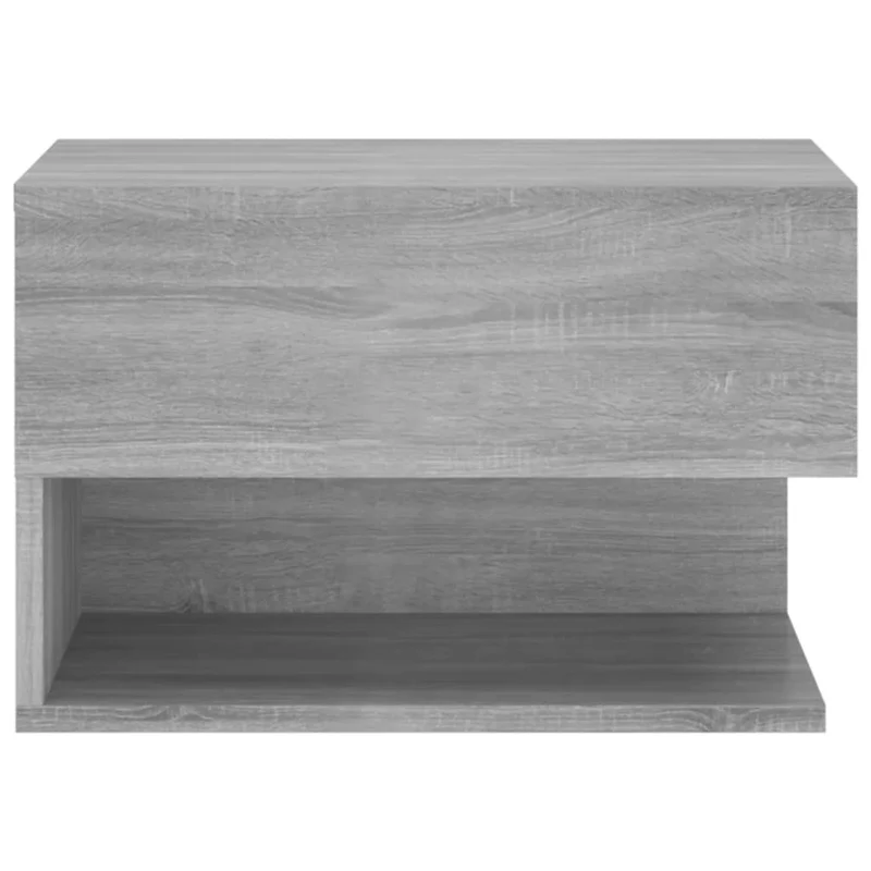 Table de chevet murale 46 x 29,5 x 30 cm bois d'ingénierie gris DEC034324