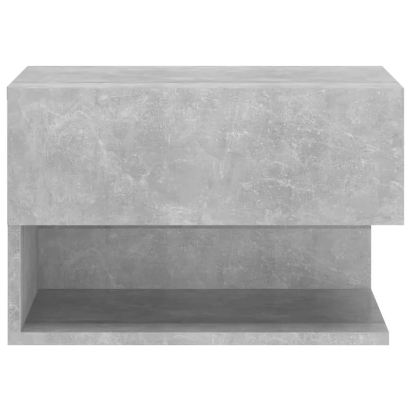 Table de chevet murale 46 x 29,5 x 30 cm en bois d'ingénierie gris DEC034292