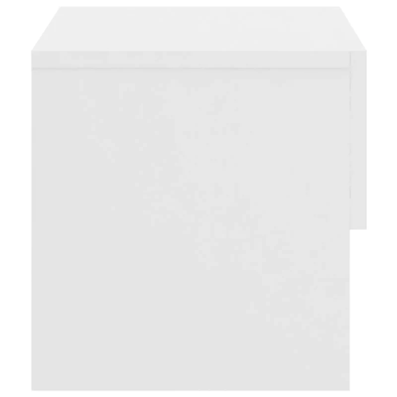 Table de chevet murale 46 x 29,5 x 30 cm en bois d'ingénierie blanc DEC034219