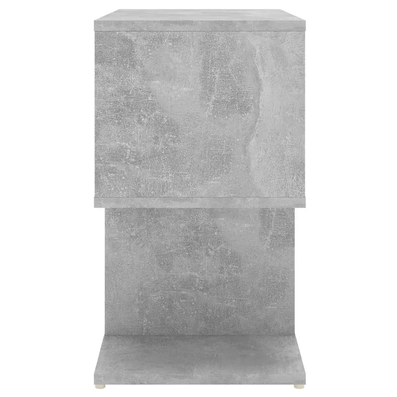 Table de chevet avec compartiments de rangement 50 x 30 x 51,5 cm bois d'ingénierie gris DEC034048