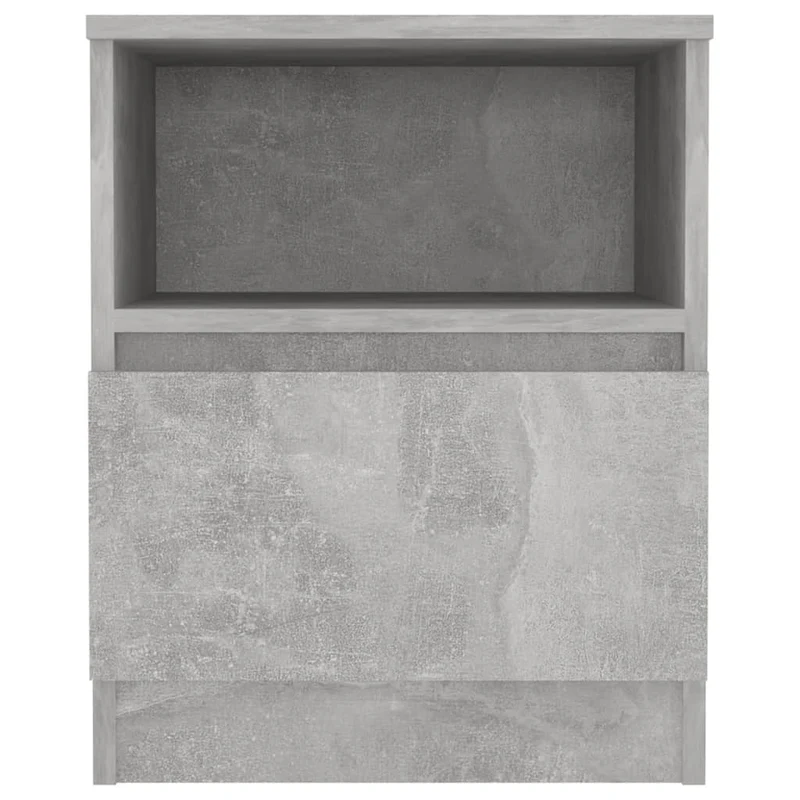 Table de chevet avec tiroir et compartiment de rangement 40 x 40 x 50 cm aggloméré gris DEC034018