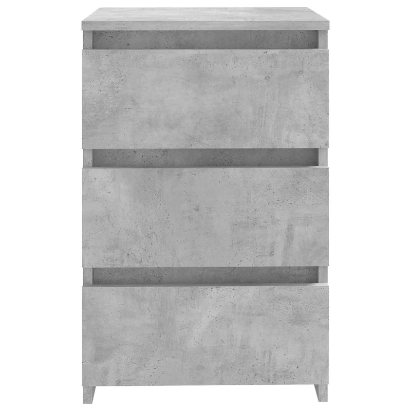 Table de chevet avec 3 tiroirs 40 x 35 x 62,5 cm aggloméré gris DEC034008