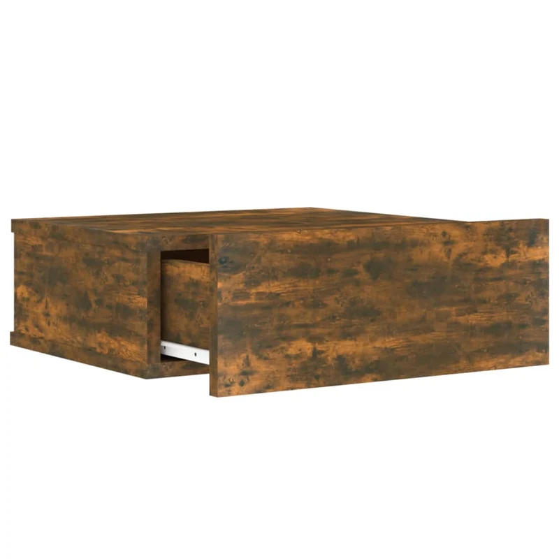 Table de chevet murale avec tiroir 40 x 30 x 15 cm bois d'ingénierie marron DEC033920