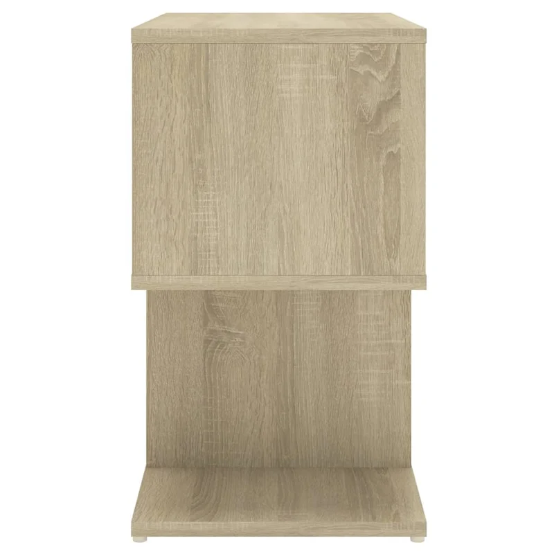 Table de chevet avec compartiments de rangement 50 x 30 x 51,5 cm bois d'ingénierie couleur chêne DEC033887