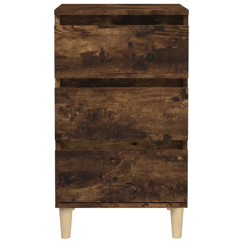 Table de chevet avec 3 tiroirs 40 x 35 x 70 cm bois d'ingénierie marron DEC033604