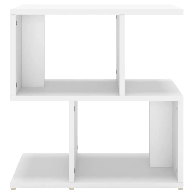 Table de chevet petit meuble d'appoint 50 x 30 x 51,5 cm bois d'ingénierie blanc DEC033413
