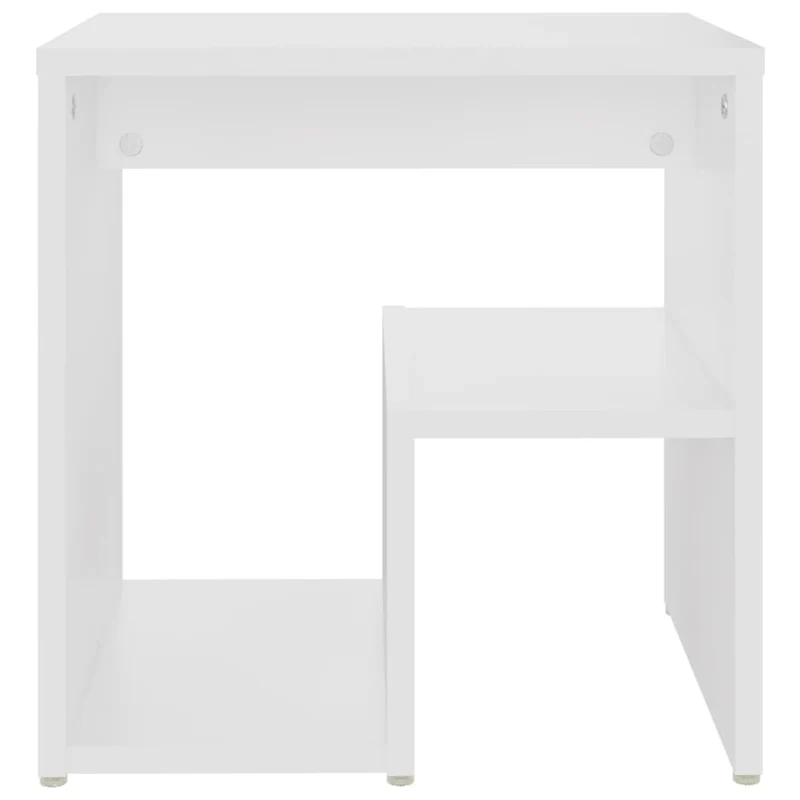 Table de chevet avec étagère 40 x 30 x 40 cm aggloméré blanc DEC033333