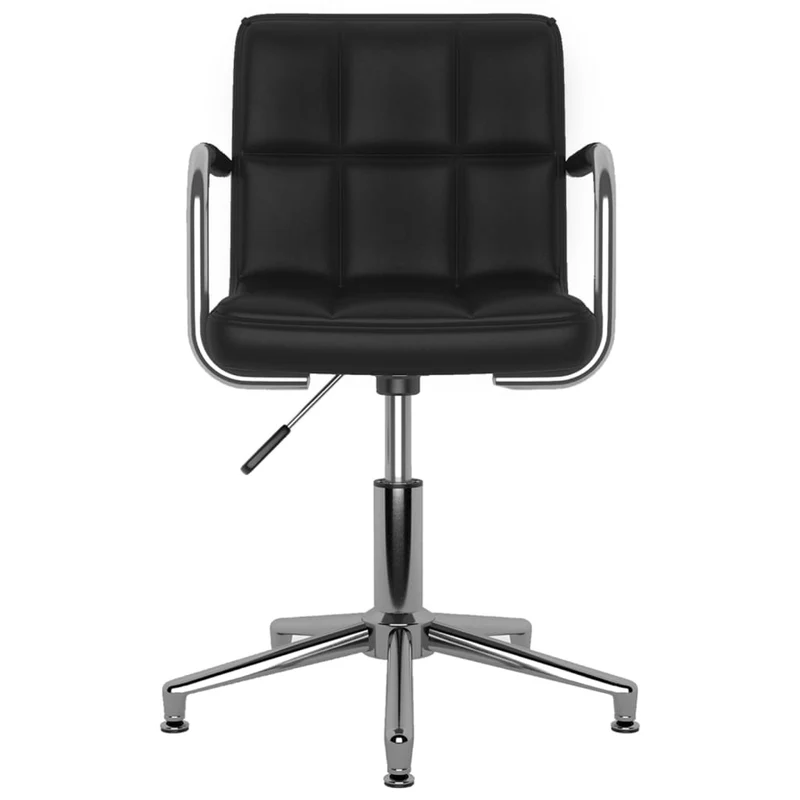 Set de 2 tabourts de bar chaise de comptoir siège pivotant hauteur réglable noir PVC noir DEC025719