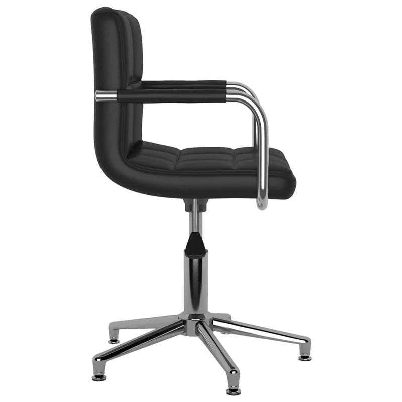 Set de 2 tabourts de bar chaise de comptoir siège pivotant hauteur réglable noir PVC noir DEC025719