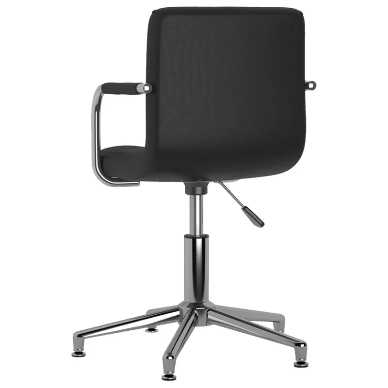Set de 2 tabourts de bar chaise de comptoir siège pivotant hauteur réglable noir PVC noir DEC025719