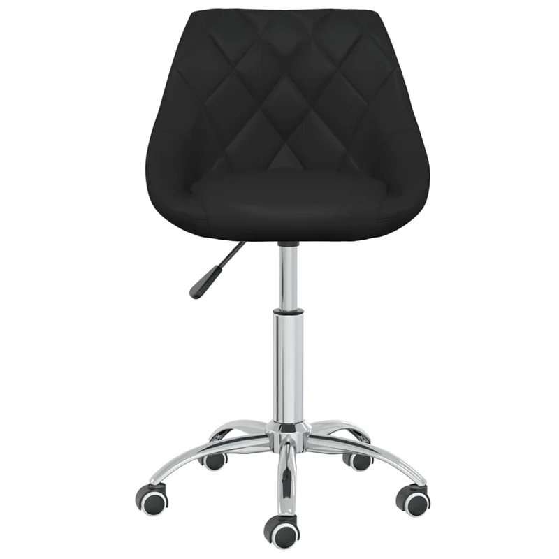 Lot de 4 tabourets de travail siège pivotant hauteur réglable en PVC noir DEC025375
