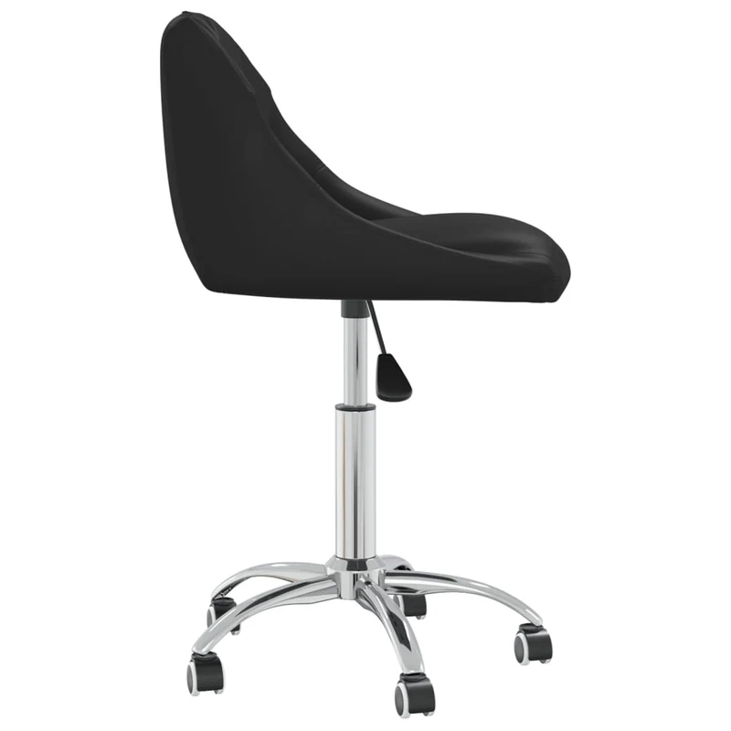 Lot de 4 tabourets de travail siège pivotant hauteur réglable en PVC noir DEC025375