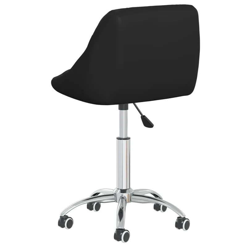 Lot de 4 tabourets de travail siège pivotant hauteur réglable en PVC noir DEC025375
