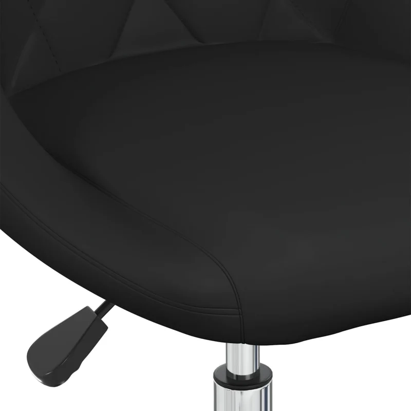 Lot de 4 tabourets de travail siège pivotant hauteur réglable en PVC noir DEC025375