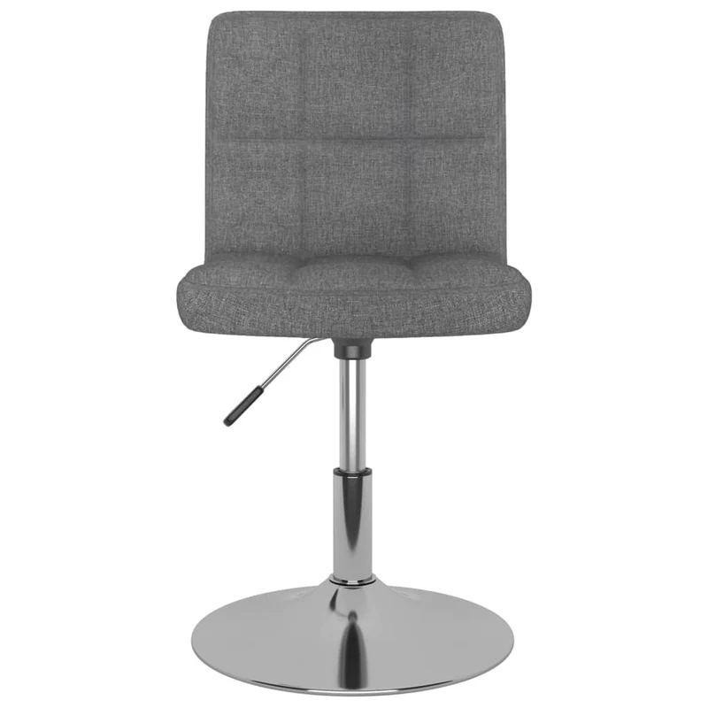 Lot de 2 tabourets de bar chaise de comptoir siège pivotant hauteur réglable en tissu gris clair DEC025231