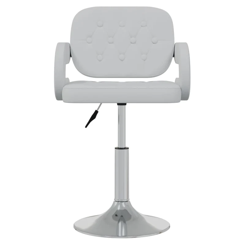 Lot de 2 tabourets de bar chaises de comptoir siège pivotant hauteur réglable en PVC blanc DEC025196