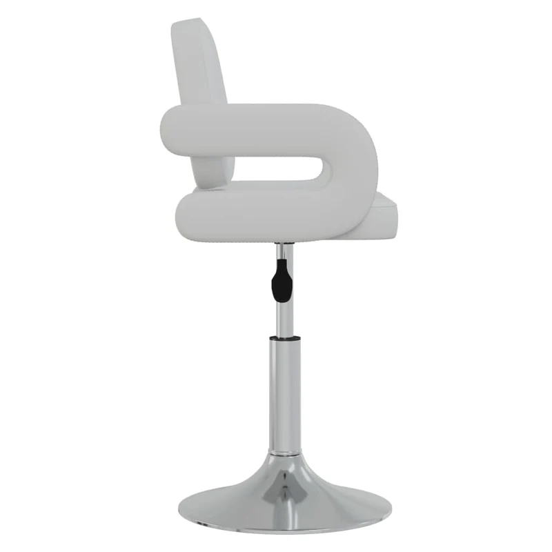 Lot de 2 tabourets de bar chaises de comptoir siège pivotant hauteur réglable en PVC blanc DEC025196