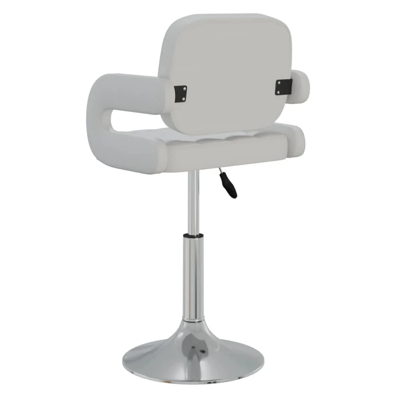 Lot de 2 tabourets de bar chaises de comptoir siège pivotant hauteur réglable en PVC blanc DEC025196