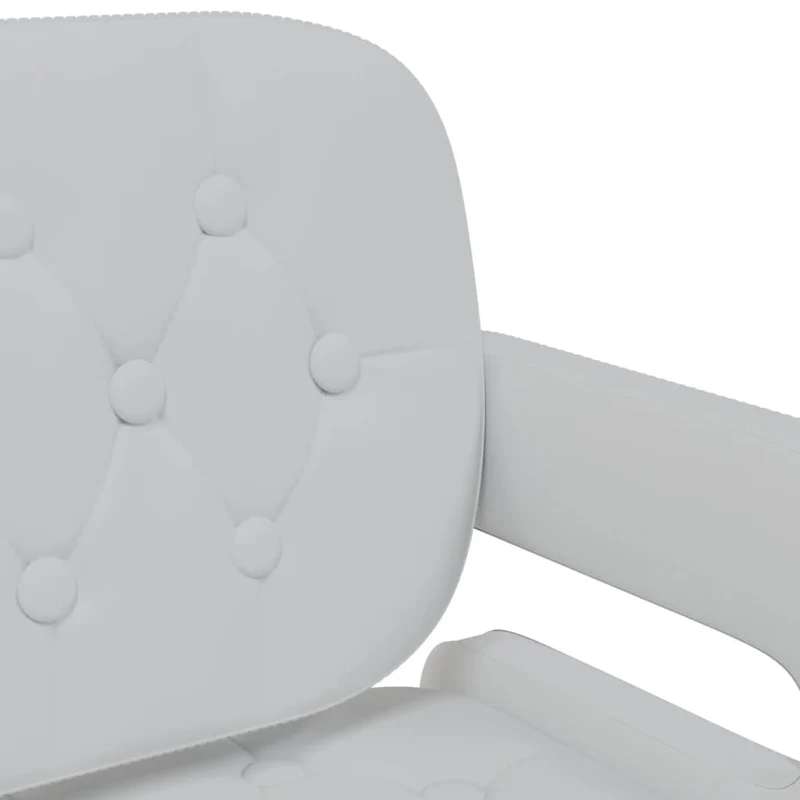 Lot de 2 tabourets de bar chaises de comptoir siège pivotant hauteur réglable en PVC blanc DEC025196