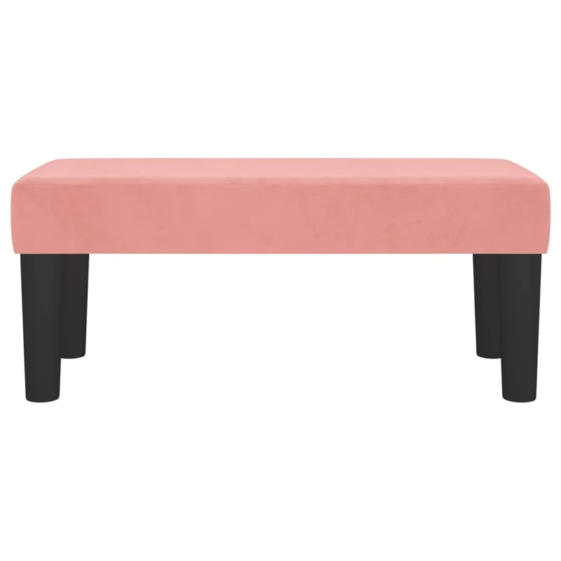 Banc bout de lit 70 x 30 x 30 cm en velours rose DEC024684