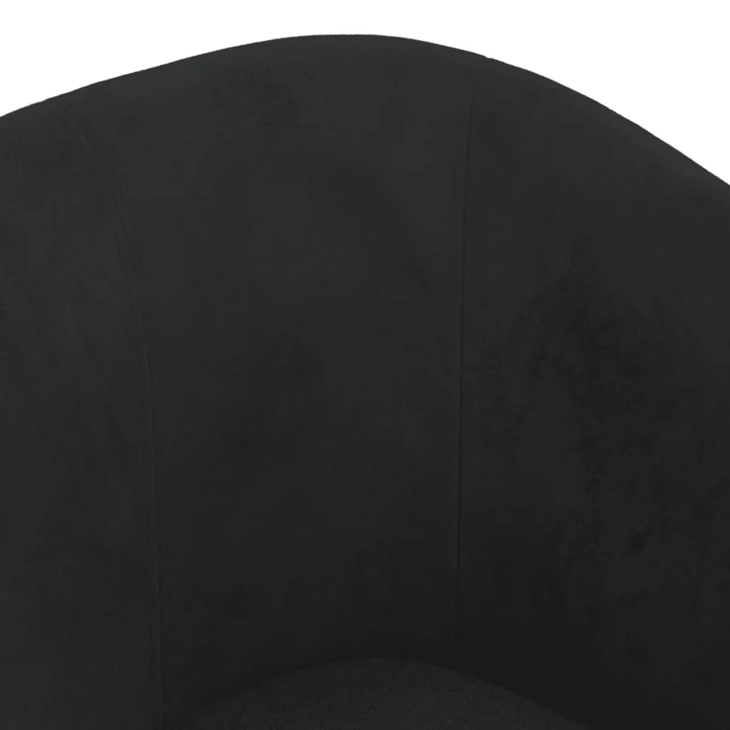 Fauteuil lounge assise confortable design moderne en velours noir DEC026473