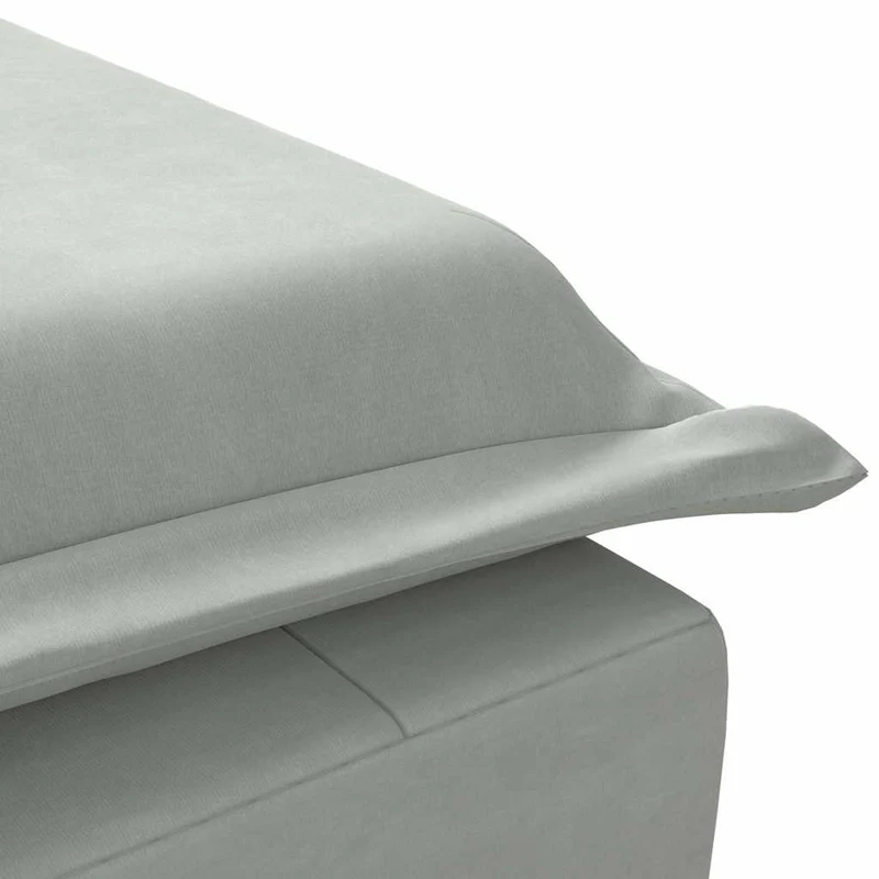Méridienne chaise longue pour intérieur fonction massage avec traversin en velours gris clair DEC026148