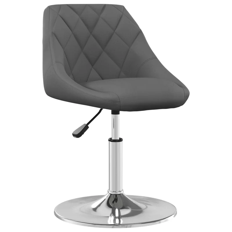 Lot de 2 chaises de salle à manger siège pivotant hauteur réglable en velours gris foncé base en acier DEC025255