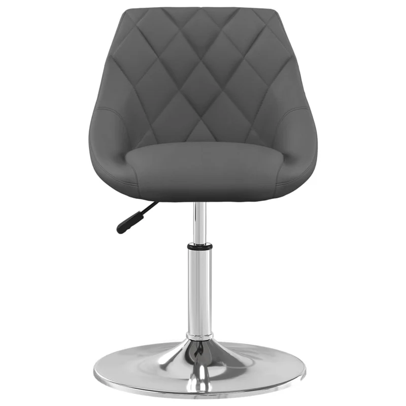 Lot de 2 chaises de salle à manger siège pivotant hauteur réglable en velours gris foncé base en acier DEC025255