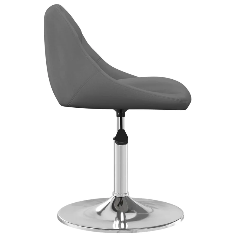 Lot de 2 chaises de salle à manger siège pivotant hauteur réglable en velours gris foncé base en acier DEC025255
