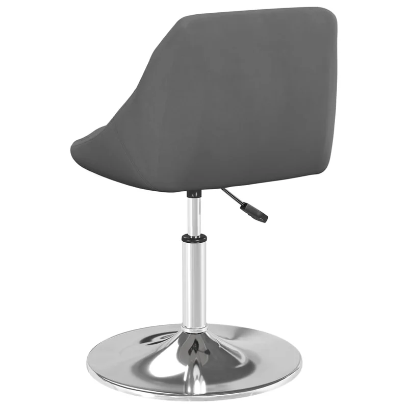 Lot de 2 chaises de salle à manger siège pivotant hauteur réglable en velours gris foncé base en acier DEC025255