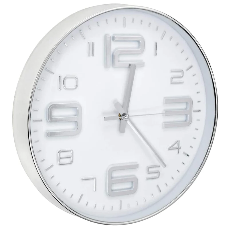 Horloge murale 30 cm Argenté DEC022263