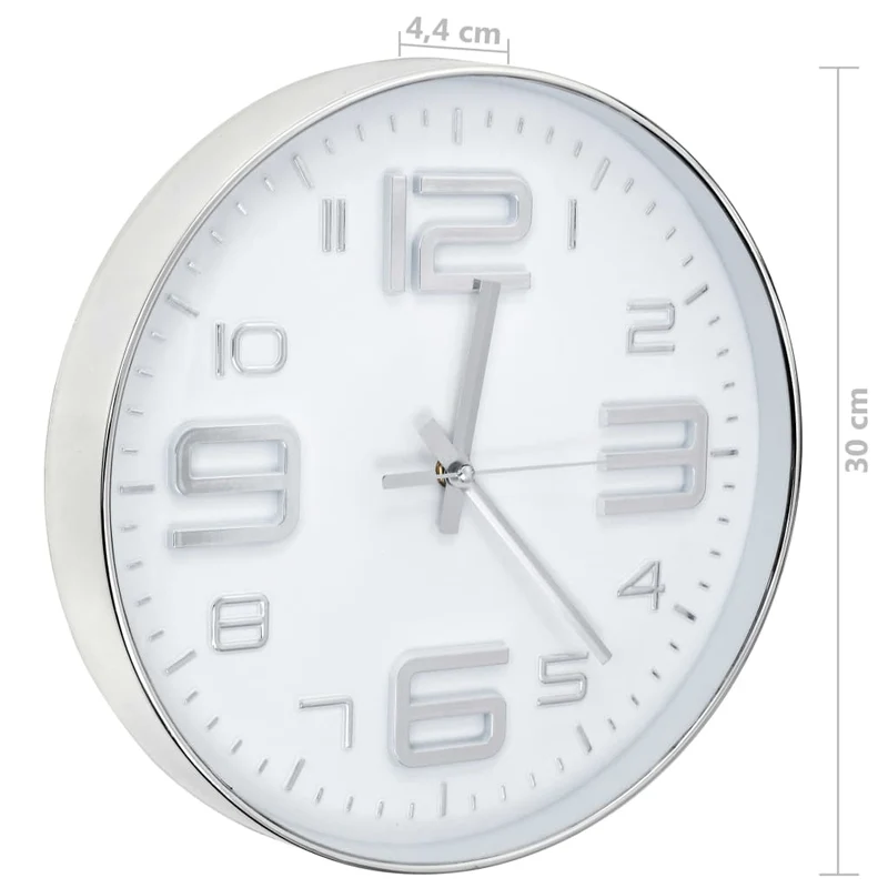 Horloge murale 30 cm Argenté DEC022263